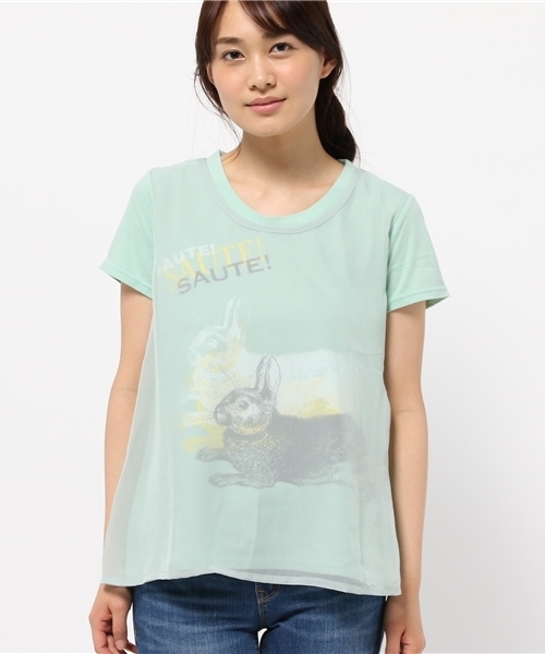 SUNAOKUWAHARA（スナオクワハラ）の「(S)ラパンTシャツ（Tシャツ  