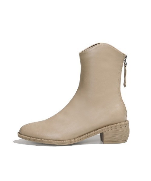 SETUP7(セットアップセブン)の「【SETUP7】ポインテッドトゥウェーブカットショートブーツ KNF(ブーツ・レディース・ホワイト/ブラック/ベージュ・38/39/37)」の3枚目の写真