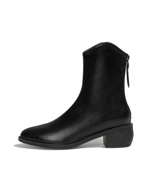 SETUP7(セットアップセブン)の「【SETUP7】ポインテッドトゥウェーブカットショートブーツ KNF(ブーツ・レディース・ホワイト/ブラック/ベージュ・38/39/37)」の4枚目の写真