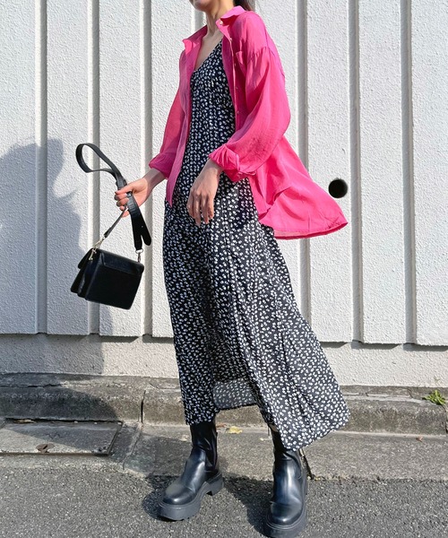 Jewelobe(ジュエローブ)の「ビビッドシアーシャツ(シャツ/ブラウス・レディース・ブルー/ピンク/ホワイト・FREE)」の20枚目の写真