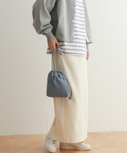 URBAN RESEARCH DOORS（アーバンリサーチドアーズ）の「カラーストレッチタイトスカート（スカート・レディース・グリーン/アイボリー・SMALL/MEDIUM）」の4枚目の写真