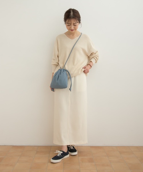 URBAN RESEARCH DOORS（アーバンリサーチドアーズ）の「カラーストレッチタイトスカート（スカート・レディース・グリーン/アイボリー・SMALL/MEDIUM）」の16枚目の写真