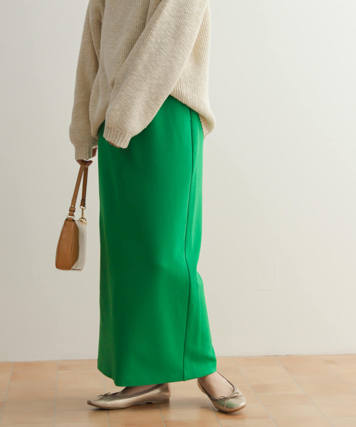 URBAN RESEARCH DOORS（アーバンリサーチドアーズ）の「カラーストレッチタイトスカート（スカート・レディース・グリーン/アイボリー・SMALL/MEDIUM）」の20枚目の写真