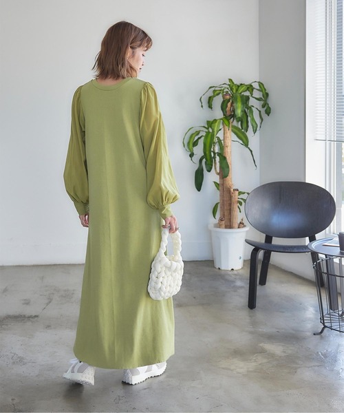 titivate(ティティベイト)の「ボリュームスリーブドッキングワンピース(ワンピース・レディース・ブラック/アイボリー/ミント・S/M/L)」の14枚目の写真