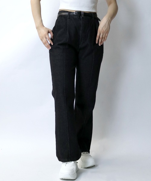 order O オー ブラックデニムパンツ order【オーダー】loose denim pants used 