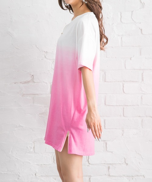 Diable baiser（ディアブルベーゼ）の「セクシージップグラデTシャツ（Tシャツ/カットソー・レディース・ラベンダー/レッド・MEDIUM）」の12枚目の写真