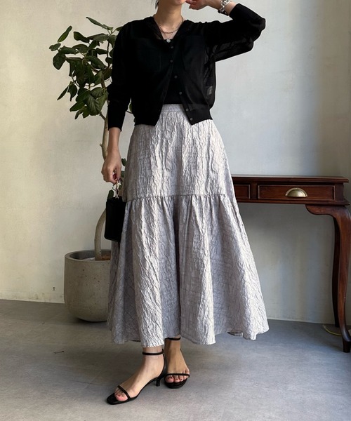 DouDou（ドゥドゥ）の「シアーコンパクトポケットカーディガン（カーディガン/ボレロ・レディース・ブラック/オフホワイト/ピンク/ブルー・FREE）」の11枚目の写真