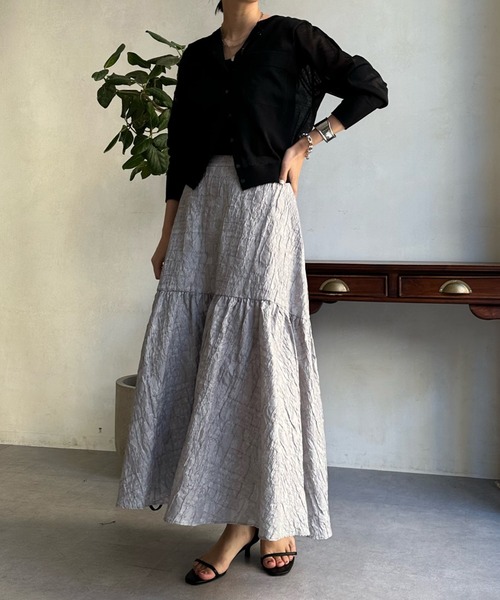 DouDou（ドゥドゥ）の「シアーコンパクトポケットカーディガン（カーディガン/ボレロ・レディース・ブラック/オフホワイト/ピンク/ブルー・FREE）」の6枚目の写真