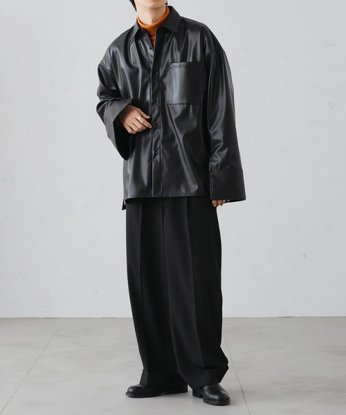 epnok(エプノック)の「タートルネックルーズロンT(Tシャツ/カットソー・メンズ・グレイッシュベージュ/オレンジ/オフホワイト/ブラック・SMALL/MEDIUM/LARGE)」の7枚目の写真