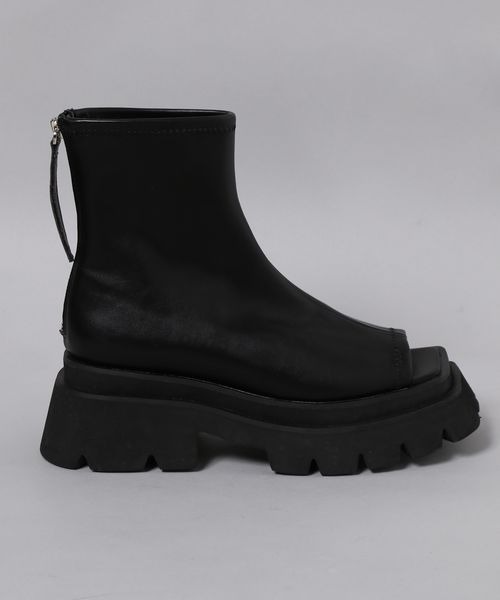 JEANASIS 厚底ジップブーサンL JEANASIS レースUPブーサン ブラック Lサイズ ジーナシス