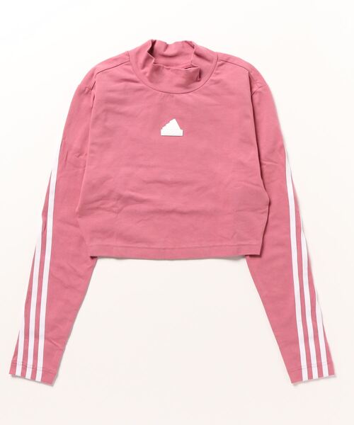 adidas アディダス ハイネック ラメTシャツ モックネック M ピンク adidas アディダス ハイネック ラメTシャツ モックネック M