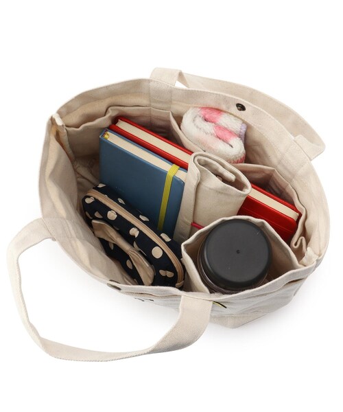 one'sterrace（ワンズテラス）の「◆【ワンズテラスオリジナル】ANDY キャンバスミニトート（トートバッグ・レディース・グレー系/オフホワイト/ライトグリーン・99）」の17枚目の写真