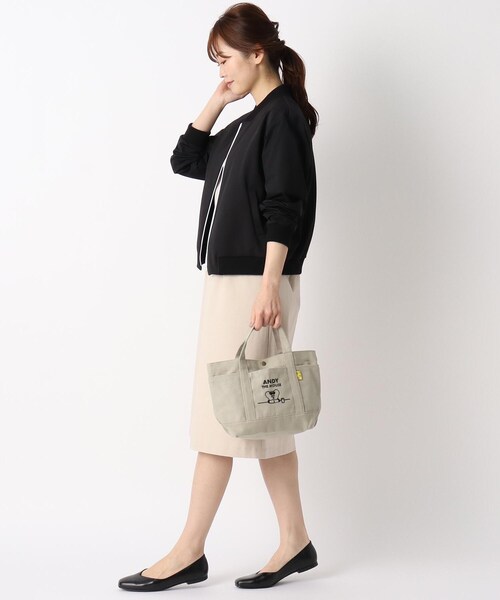 one'sterrace（ワンズテラス）の「◆【ワンズテラスオリジナル】ANDY キャンバスミニトート（トートバッグ・レディース・グレー系/オフホワイト/ライトグリーン・99）」の5枚目の写真