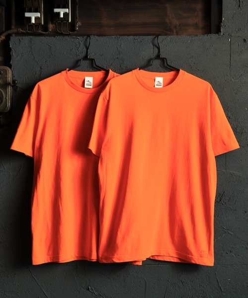 Coffee & Cigarettes（コーヒーアンドシガレッツ）の「STD-1【2枚組セット】2枚1パックTee  5.6オンス ヘビーウェイト Tシャツ  5.6oz Heavyweight 2pack tee（Tシャツ/カットソー・メンズ・ブラック/ダークグリーン/ヘザーグレー/ホワイト/サンドベージュ/ダークブラウン/グリーン/ピンク/レッド/バーガンディー/スミクロ/ダークブルー/ラベンダー/オレンジ/ブルー/アイボリー/ライトベージュ/ライトブルー・SMALL/MEDIUM/LARGE/X-LARGE）」の18枚目の写真