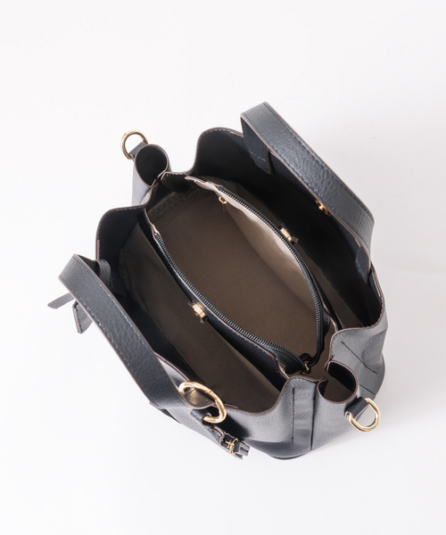 Abahouse Devinette(ドゥヴィネット)の「【Avancer】2WAYポーチ付きハンドバッグ(ハンドバッグ・レディース・キャメル/グレイッシュベージュ/ピンク/ブラック・フリー)」の18枚目の写真