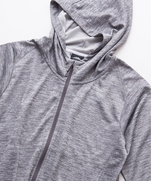 OUTDOOR PRODUCTS（アウトドアプロダクツ）の「【OUTDOOR PRODUCTS/アウトドアプロダクツ】速乾　透湿　UVカット　吸水速乾　抗菌防臭加工　リフレクター　軽量　パーカー　ラッシュガード（パーカー・レディース・ブラック/ネイビー/グレー・MEDIUM/LARGE）」の2枚目の写真