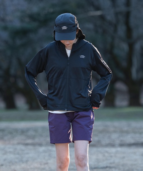 OUTDOOR PRODUCTS（アウトドアプロダクツ）の「【OUTDOOR PRODUCTS/アウトドアプロダクツ】速乾　透湿　UVカット　吸水速乾　抗菌防臭加工　リフレクター　軽量　パーカー　ラッシュガード（パーカー・レディース・ブラック/ネイビー/グレー・MEDIUM/LARGE）」の11枚目の写真