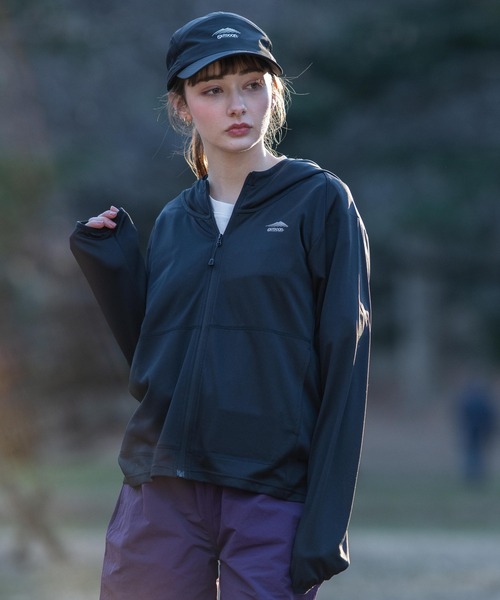 OUTDOOR PRODUCTS（アウトドアプロダクツ）の「【OUTDOOR PRODUCTS/アウトドアプロダクツ】速乾　透湿　UVカット　吸水速乾　抗菌防臭加工　リフレクター　軽量　パーカー　ラッシュガード（パーカー・レディース・ブラック/ネイビー/グレー・MEDIUM/LARGE）」の22枚目の写真