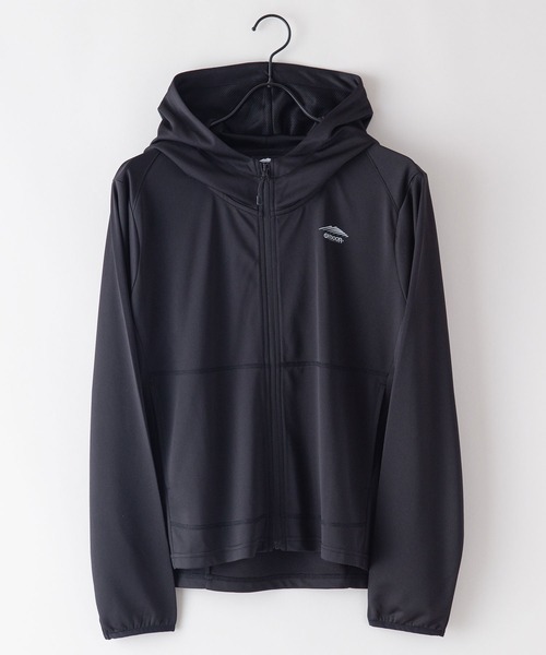 OUTDOOR PRODUCTS（アウトドアプロダクツ）の「【OUTDOOR PRODUCTS/アウトドアプロダクツ】速乾　透湿　UVカット　吸水速乾　抗菌防臭加工　リフレクター　軽量　パーカー　ラッシュガード（パーカー・レディース・ブラック/ネイビー/グレー・MEDIUM/LARGE）」の5枚目の写真