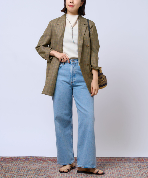 美品 イエナラブークル リネン チェックジャケット IENA LA BOUCLE（イエナラブークル）の「IENA LA BOUCLE リネン