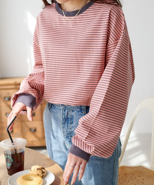 【WEB限定】カラービッグボーダーTシャツ