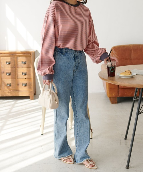 【WEB限定】カラービッグボーダーTシャツ