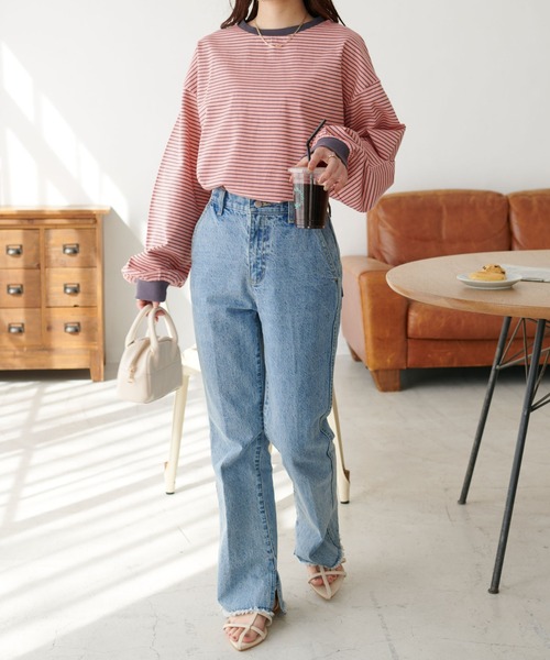 【WEB限定】カラービッグボーダーTシャツ