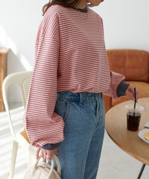 【WEB限定】カラービッグボーダーTシャツ