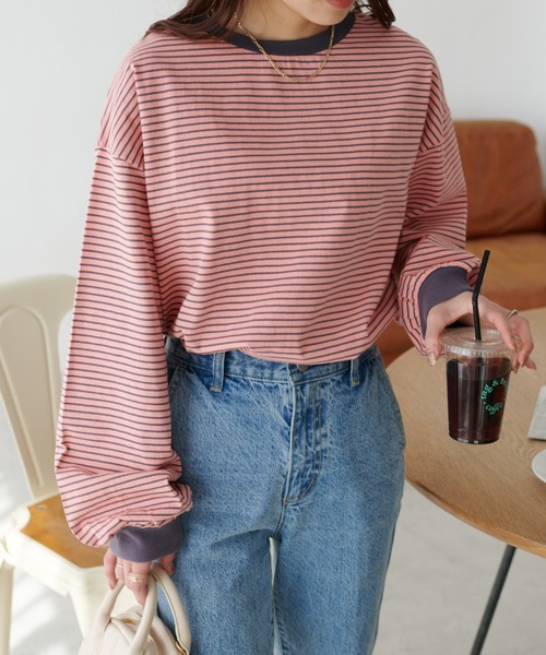 【WEB限定】カラービッグボーダーTシャツ