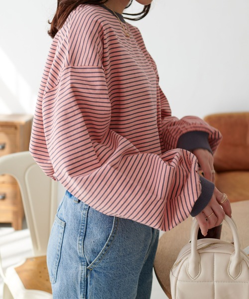 【WEB限定】カラービッグボーダーTシャツ