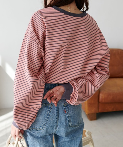 【WEB限定】カラービッグボーダーTシャツ