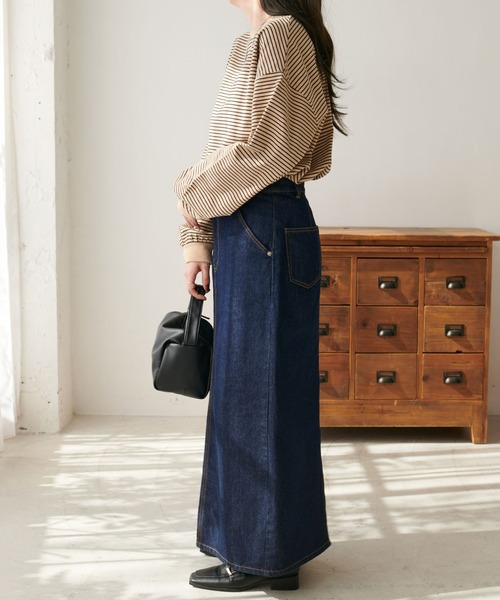 DISCOAT（ディスコート）の「【WEB限定】カラービッグボーダーTシャツ（Tシャツ/カットソー・レディース・ライトベージュ/アイボリー/ピンク/パープル・MEDIUM）」の16枚目の写真