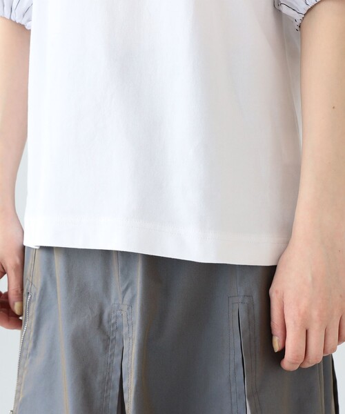 Ray BEAMS（レイビームス）の「Ray BEAMS / ストライプ パフスリーブ キリカエ Tシャツ（Tシャツ/カットソー・レディース・ブルー/ホワイト・ONE SIZE）」の19枚目の写真