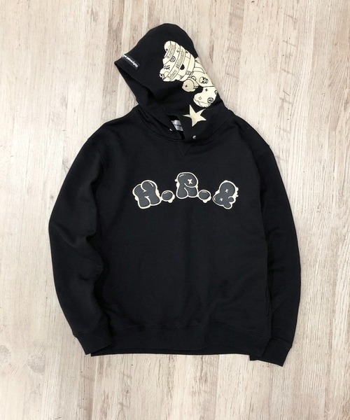 ADMIX/ATELIER SAB MEN(アドミックスアトリエサブメン)の「【Hollywood Rich.&】パンクベア ダギングプリント / 裏毛スウェット プルパーカー(パーカー・メンズ・グリーン/ホワイト/ブラック・L/M)」の9枚目の写真