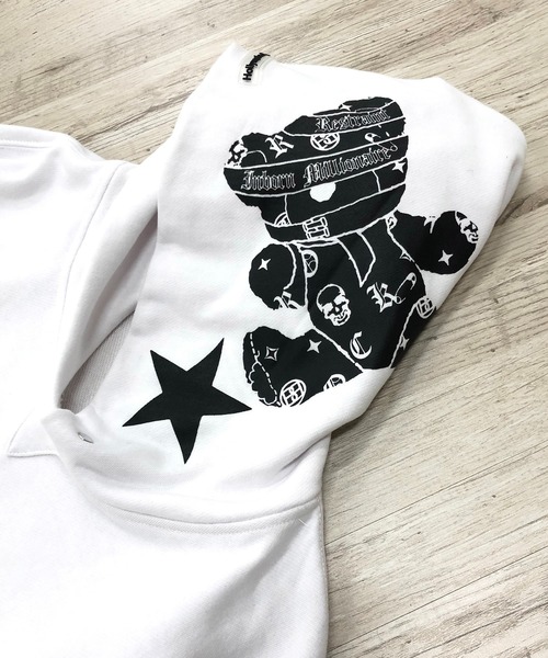 ADMIX/ATELIER SAB MEN(アドミックスアトリエサブメン)の「【Hollywood Rich.&】パンクベア ダギングプリント / 裏毛スウェット プルパーカー(パーカー・メンズ・グリーン/ホワイト/ブラック・L/M)」の13枚目の写真