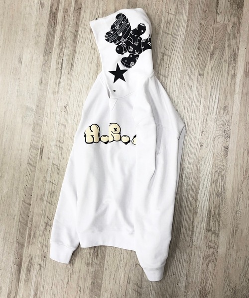 ADMIX/ATELIER SAB MEN(アドミックスアトリエサブメン)の「【Hollywood Rich.&】パンクベア ダギングプリント / 裏毛スウェット プルパーカー(パーカー・メンズ・グリーン/ホワイト/ブラック・L/M)」の16枚目の写真