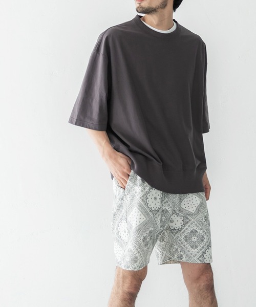 coca(coca)(コカ)の「メンズ ビッグシルエットスウェTシャツ(Tシャツ/カットソー・メンズ・ホワイト/グリーン/ライトグレー/チャコール/ネイビー/ブラック/ベージュ・M/L)」の4枚目の写真