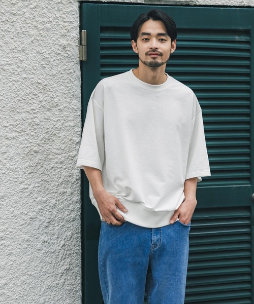 coca(coca)(コカ)の「メンズ ビッグシルエットスウェTシャツ(Tシャツ/カットソー・メンズ・ホワイト/グリーン/ライトグレー/チャコール/ネイビー/ブラック/ベージュ・M/L)」の9枚目の写真