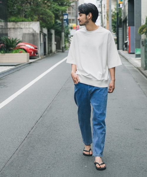 coca(coca)(コカ)の「メンズ ビッグシルエットスウェTシャツ(Tシャツ/カットソー・メンズ・ホワイト/グリーン/ライトグレー/チャコール/ネイビー/ブラック/ベージュ・M/L)」の11枚目の写真