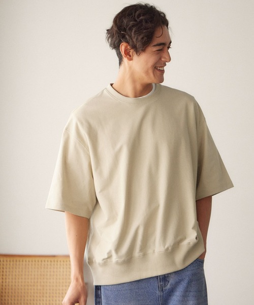 coca(coca)(コカ)の「メンズ ビッグシルエットスウェTシャツ(Tシャツ/カットソー・メンズ・ホワイト/グリーン/ライトグレー/チャコール/ネイビー/ブラック/ベージュ・M/L)」の15枚目の写真