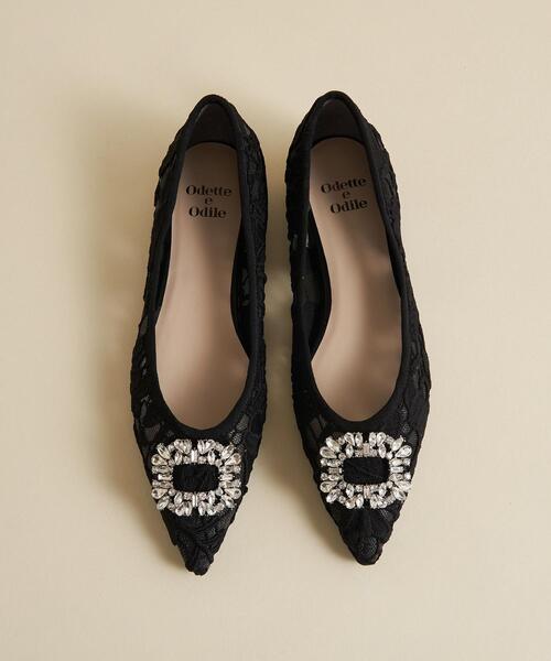 ODETTE E ODILE(オデットエオディール)の「【WEB限定】ビジューバックル フラット15●↑(パンプス・レディース・ホワイト/ブラック・22cm/22.5cm/23cm/23.5cm/24cm/24.5cm/25cm)」の14枚目の写真
