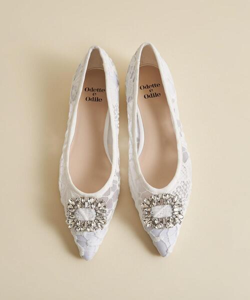 ODETTE E ODILE(オデットエオディール)の「【WEB限定】ビジューバックル フラット15●↑(パンプス・レディース・ホワイト/ブラック・22cm/22.5cm/23cm/23.5cm/24cm/24.5cm/25cm)」の15枚目の写真