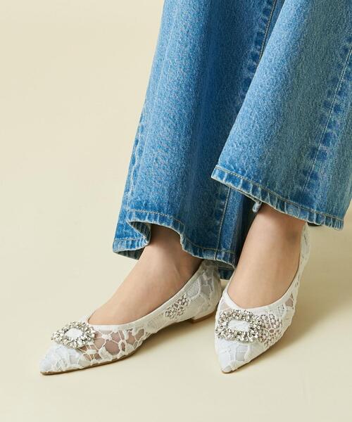 ODETTE E ODILE(オデットエオディール)の「【WEB限定】ビジューバックル フラット15●↑(パンプス・レディース・ホワイト/ブラック・22cm/22.5cm/23cm/23.5cm/24cm/24.5cm/25cm)」の18枚目の写真