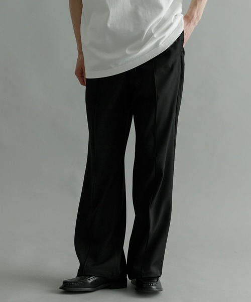 URBAN RESEARCH（アーバンリサーチ）の「URBAN RESEARCH iD　SEMI FLARE POLY TWILL PANTS（その他パンツ・メンズ・ブラック/グリーン/ブルー系その他・LARGE/MEDIUM）」の4枚目の写真