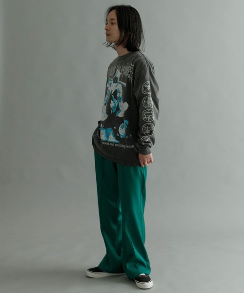 URBAN RESEARCH（アーバンリサーチ）の「URBAN RESEARCH iD　SEMI FLARE POLY TWILL PANTS（その他パンツ・メンズ・ブラック/グリーン/ブルー系その他・LARGE/MEDIUM）」の8枚目の写真