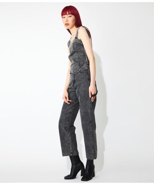 ANLIBERTY ANAP(アンリバティアナップ)の「デニムペインターパンツ【セットアップ可能】(デニムパンツ・レディース・ブラック・S/M)」の3枚目の写真