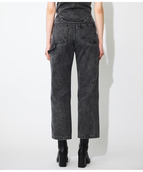 ANLIBERTY ANAP(アンリバティアナップ)の「デニムペインターパンツ【セットアップ可能】(デニムパンツ・レディース・ブラック・S/M)」の5枚目の写真