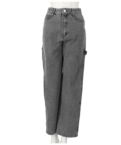 ANLIBERTY ANAP(アンリバティアナップ)の「デニムペインターパンツ【セットアップ可能】(デニムパンツ・レディース・ブラック・S/M)」の6枚目の写真