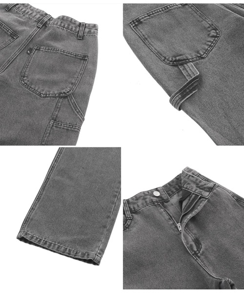 ANLIBERTY ANAP(アンリバティアナップ)の「デニムペインターパンツ【セットアップ可能】(デニムパンツ・レディース・ブラック・S/M)」の9枚目の写真