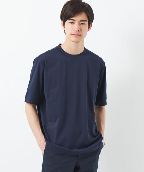 gim(ジム)の「<gim>プラチナフェイスコットン Tシャツ(Tシャツ/カットソー・メンズ・ネイビー/ライトグレー/ホワイト/オリーブ・S/M/L)」の1枚目の写真